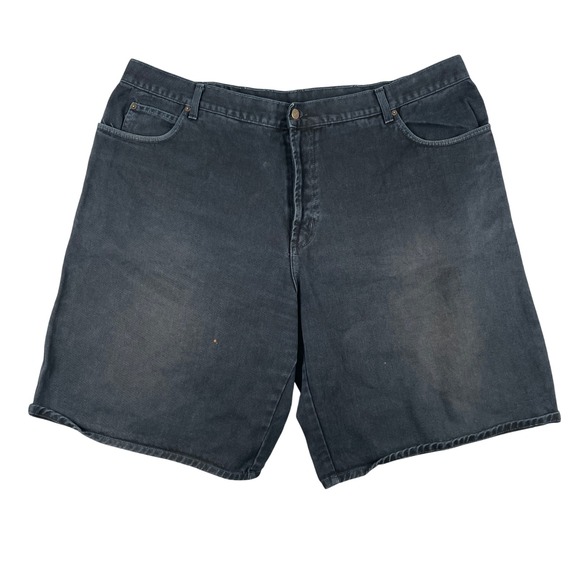SOLO Shorts Mens 48 Black Denim Vintage Y2K 90s Baggy Casual Relaxed‎ Fit USA - Picture 1 of 10